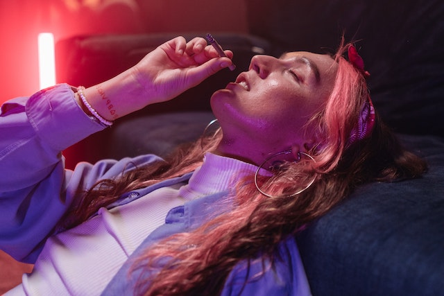 Woman Smoking Marijuana